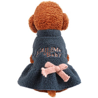 HKM-6210237 Cozy Baby Letter Skirt in Pink and Dark Blue for Pets