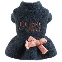 HKM-6210237 Cozy Baby Letter Skirt in Pink and Dark Blue for Pets