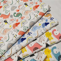 HKM-621075 Cartoon Dinosaur 100% Cotton Twill Quilt Sheet Fabric - 10m x 160cm