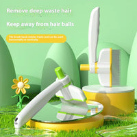 HKM-6211261 Self-Cleaning Pet Comb for Long Hair Cats and Dogs - Gentle Hair Removal, Skin Protection, and Health Promotion