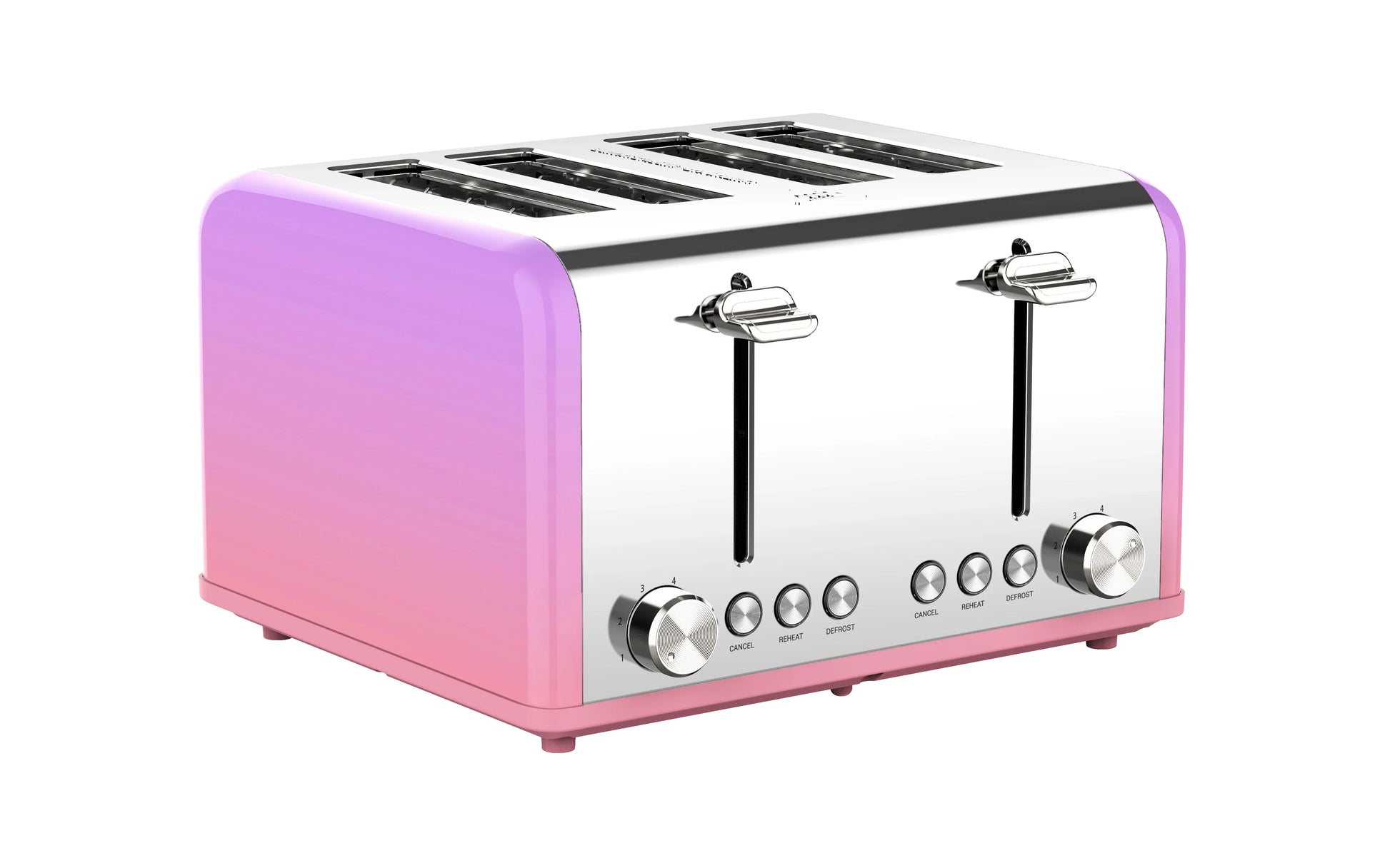 HKM-621139 Stainless Steel Toaster with 1-6 Browning Settings for Home and Kitchen Use