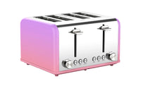 HKM-621139 Stainless Steel Toaster with 1-6 Browning Settings for Home and Kitchen Use