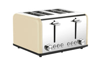 HKM-621139 Stainless Steel Toaster with 1-6 Browning Settings for Home and Kitchen Use