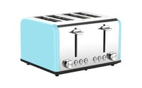 HKM-621139 Stainless Steel Toaster with 1-6 Browning Settings for Home and Kitchen Use