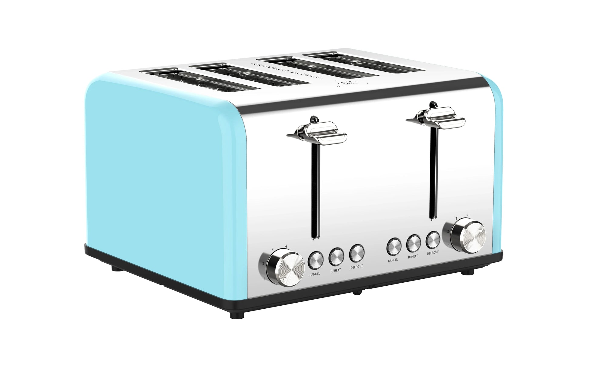 HKM-621139 Stainless Steel Toaster with 1-6 Browning Settings for Home and Kitchen Use
