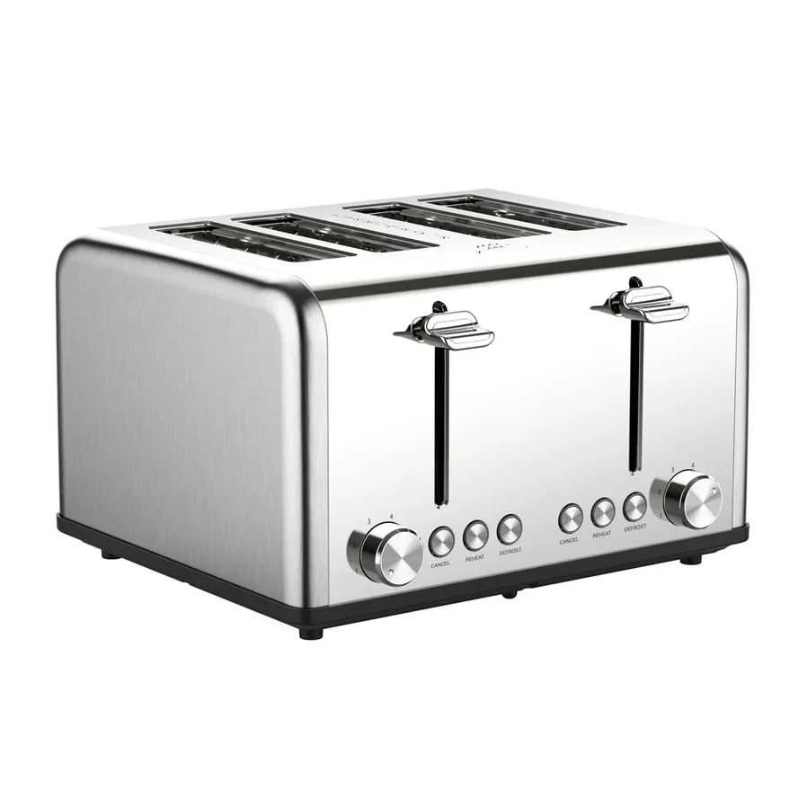 HKM-621139 Stainless Steel Toaster with 1-6 Browning Settings for Home and Kitchen Use