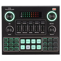 HKM-621139 V9 USB Sound Card for Live Streaming, Gaming, and Audio Mixing