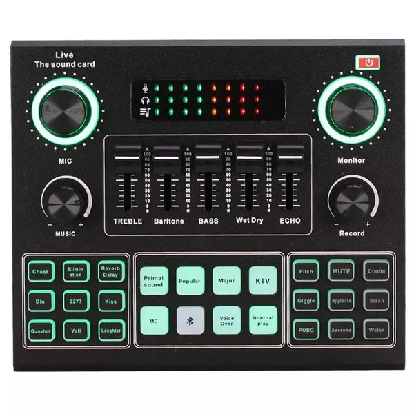 HKM-621139 V9 USB Sound Card for Live Streaming, Gaming, and Audio Mixing