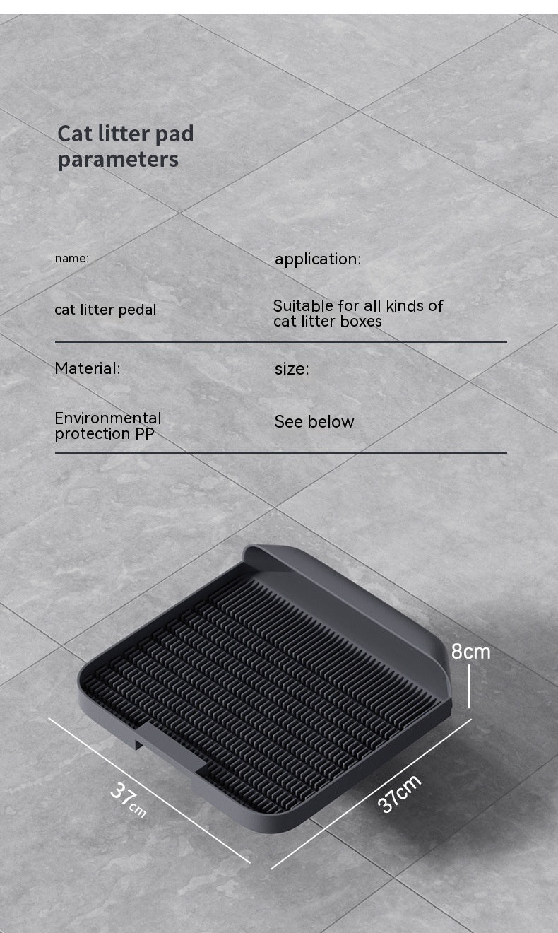 HKM-6211517 Bamboo Charcoal Cat Litter Pad Mat - Pet Supplies in Gray and Cream Yellow 37x37x8CM