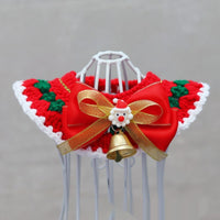 HKM-6211645 Knitted Christmas Scarf for Pets - Striped Santa Claus, Elk Designs & Bow Ties