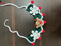 HKM-6211645 Knitted Christmas Scarf for Pets - Striped Santa Claus, Elk Designs & Bow Ties