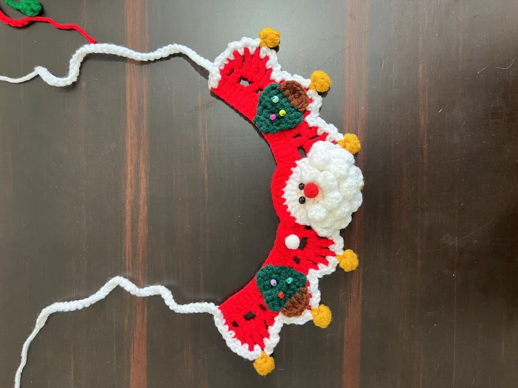 HKM-6211645 Knitted Christmas Scarf for Pets - Striped Santa Claus, Elk Designs & Bow Ties