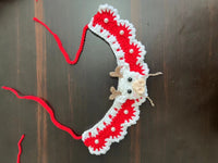 HKM-6211645 Knitted Christmas Scarf for Pets - Striped Santa Claus, Elk Designs & Bow Ties