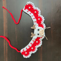 HKM-6211645 Knitted Christmas Scarf for Pets - Striped Santa Claus, Elk Designs & Bow Ties