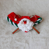 HKM-6211645 Knitted Christmas Scarf for Pets - Striped Santa Claus, Elk Designs & Bow Ties