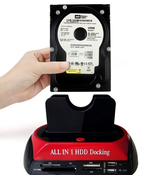 HKM-621267 Multi-Function HDD Holder with Card Reader and Enclosure for SATA and IDE Drives