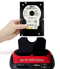 HKM-621267 Multi-Function HDD Holder with Card Reader and Enclosure for SATA and IDE Drives