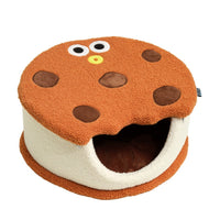 HKM-6213693 Multifunctional Semi-closed Cat Nest in Sandwich Biscuit Shape - Soft Teddy Plush with Sponge Filling