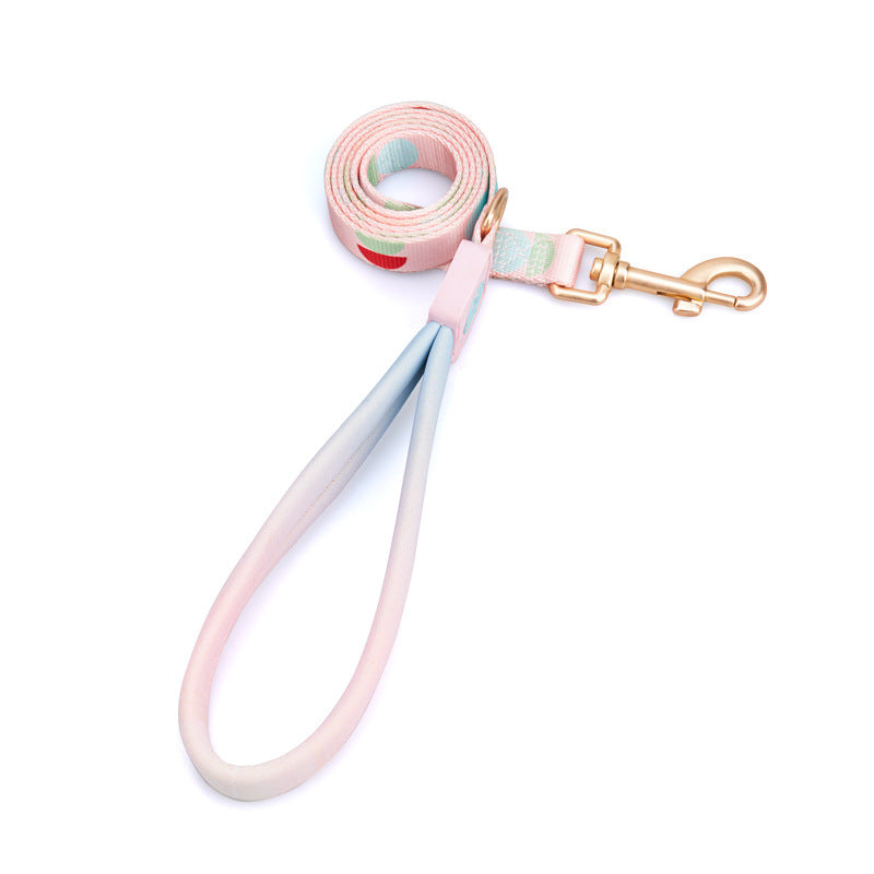 HKM-6214717 Y-Shaped Nylon Chest Strap Leash for Small Dogs - Adjustable Fit with Zinc Alloy Hook