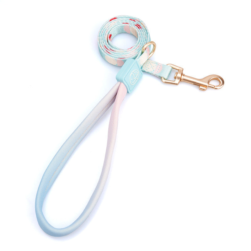 HKM-6214717 Y-Shaped Nylon Chest Strap Leash for Small Dogs - Adjustable Fit with Zinc Alloy Hook