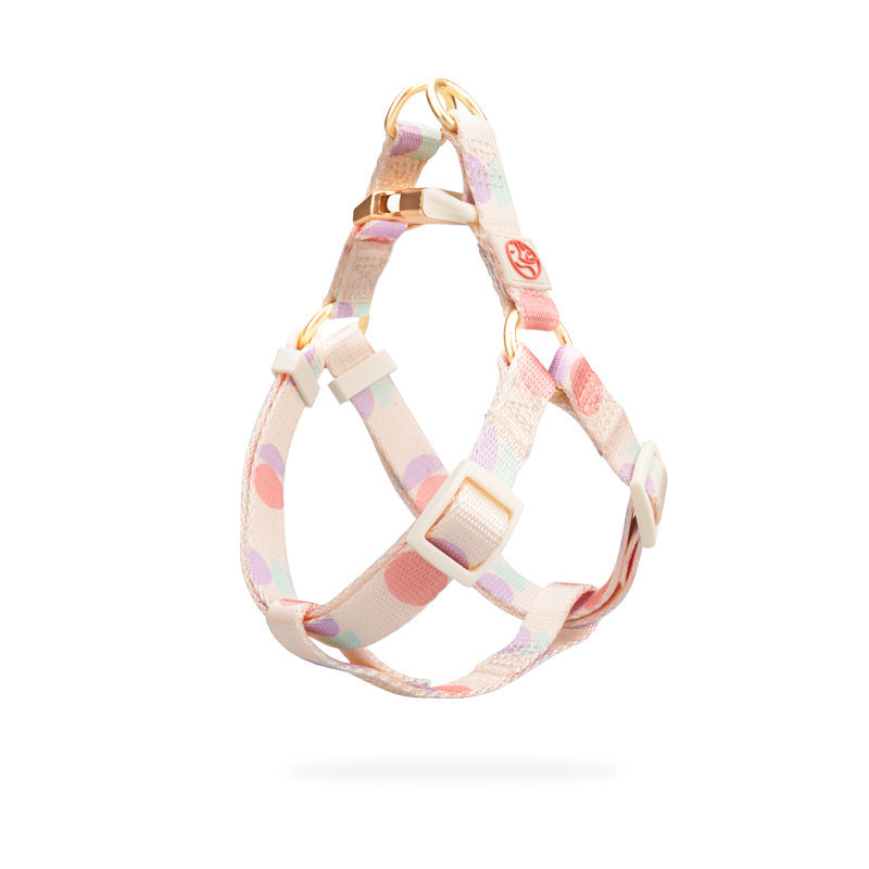 HKM-6214717 Y-Shaped Nylon Chest Strap Leash for Small Dogs - Adjustable Fit with Zinc Alloy Hook