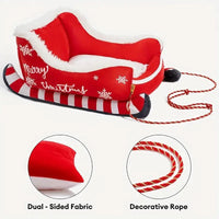 HKM-6215485 Red Elk Sled Nest Pet Bed for Dogs - Available in Small and Medium Sizes