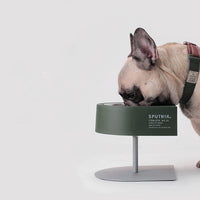 HKM-6215613 Versatile Camping Bowl for Cats and Dogs with Dish Rack - Khaki, Navy Blue, White