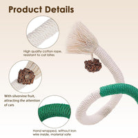 HKM-6216893 Cotton Rope Interactive Cat Toy with Silvervine for Health and Dental Care, 27.6 Inches