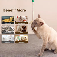 HKM-6216893 Cotton Rope Interactive Cat Toy with Silvervine for Health and Dental Care, 27.6 Inches