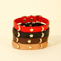HKM-6217405 Star Moon Anti-Bite Pet Collar in Monochrome Colors for All Seasons