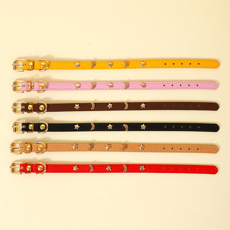 HKM-6217405 Star Moon Anti-Bite Pet Collar in Monochrome Colors for All Seasons