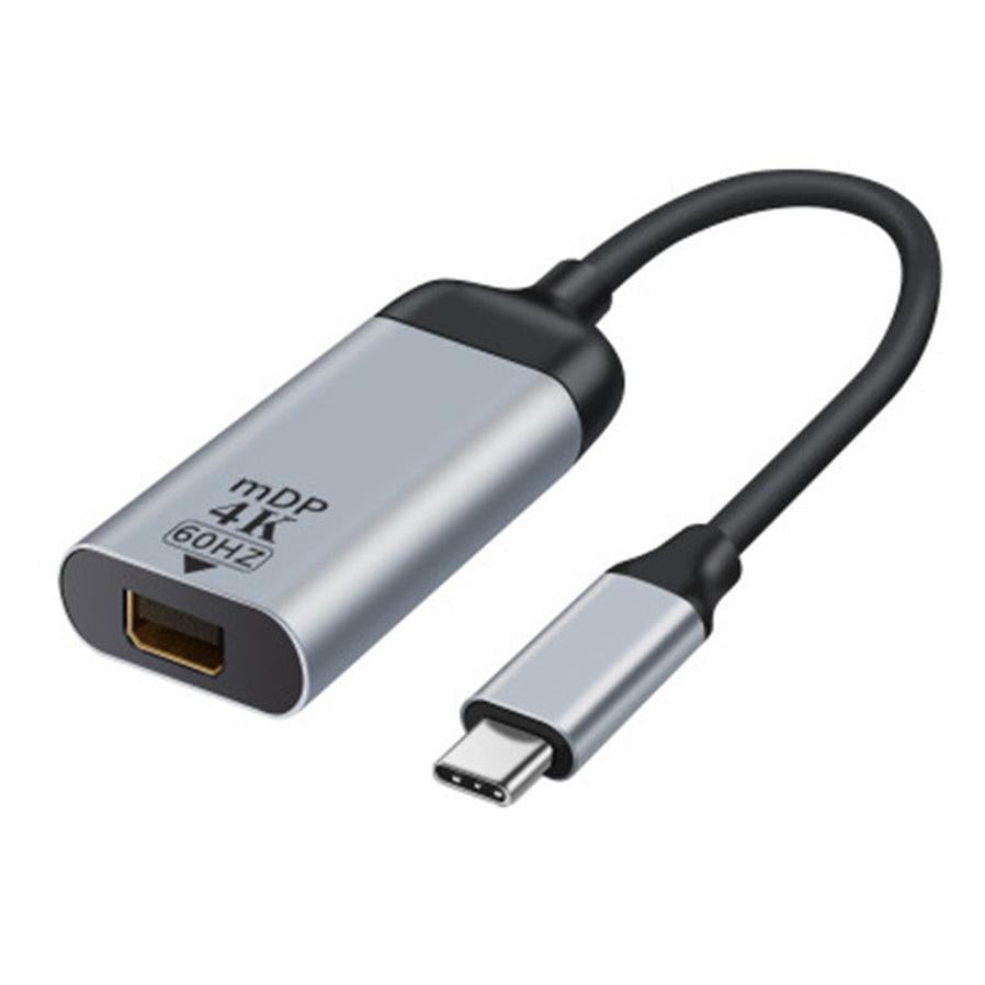 HKM-621779 HDMI Male to Type-C Female Video Adapter - Metal Construction, Silver Grey Finish