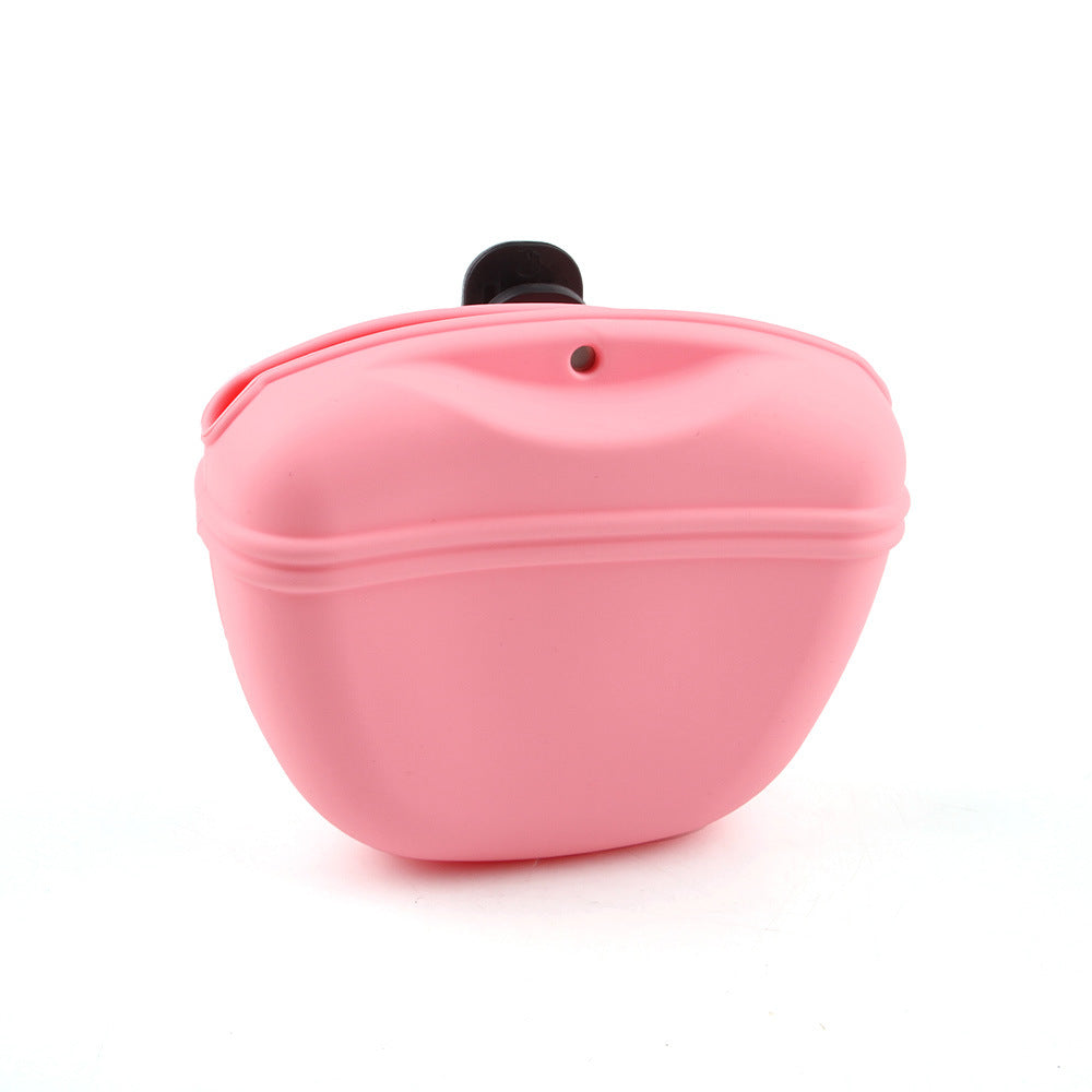 HKM-6218685 Portable Dog Training Waist Bag for Treats and Snacks - Lightweight Silicone Food Storage Pouch
