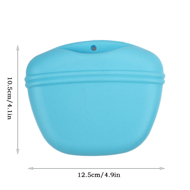 HKM-6218685 Portable Dog Training Waist Bag for Treats and Snacks - Lightweight Silicone Food Storage Pouch