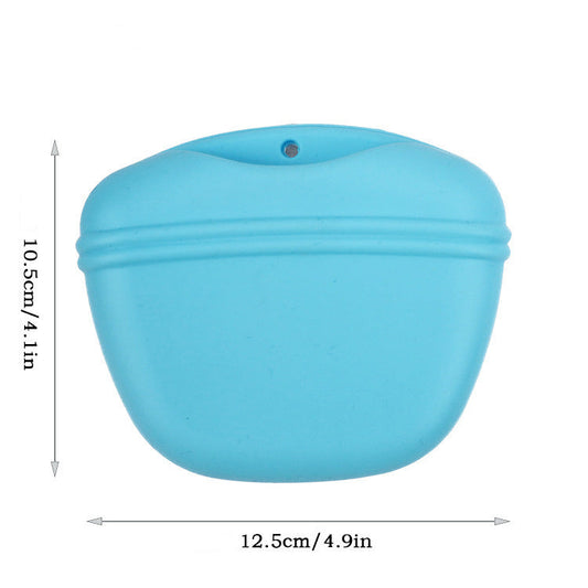 HKM-6218685 Portable Dog Training Waist Bag for Treats and Snacks - Lightweight Silicone Food Storage Pouch