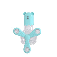 HKM-6219197 Interactive Cat Toy with Light and Sound - Multi-Function Rotating Feeder in Blue, Yellow, Off-White, Pink