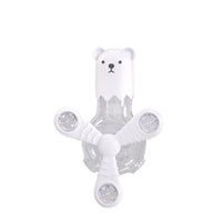 HKM-6219197 Interactive Cat Toy with Light and Sound - Multi-Function Rotating Feeder in Blue, Yellow, Off-White, Pink