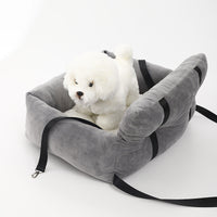 HKM-6219453 Universal Pet Car Nest - Gray Cloth Dog Bed, Large (53*42*29 cm) & Small (44*35*27 cm)