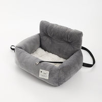 HKM-6219453 Universal Pet Car Nest - Gray Cloth Dog Bed, Large (53*42*29 cm) & Small (44*35*27 cm)