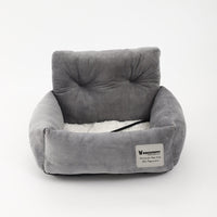 HKM-6219453 Universal Pet Car Nest - Gray Cloth Dog Bed, Large (53*42*29 cm) & Small (44*35*27 cm)