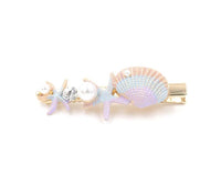 HKM-621971 Korean Style Sweet Starfish Hairpin with White Crystal Accent