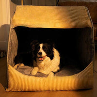 HKM-6220221 All-Season Detachable and Washable Indoor Dog House in Mushroom Color - Sizes S to 3XL Available