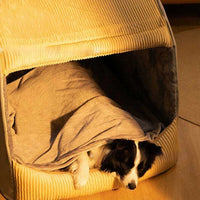 HKM-6220221 All-Season Detachable and Washable Indoor Dog House in Mushroom Color - Sizes S to 3XL Available