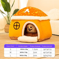 HKM-6220221 All-Season Detachable and Washable Indoor Dog House in Mushroom Color - Sizes S to 3XL Available