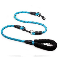 HKM-622099 Reflective Nylon Dog Rope with Extension Chain for Large Dogs