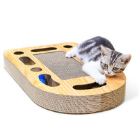 HKM-6221373 Cat Scratch Board with Ball - 50.5 x 30.5 x 6 cm, Durable Corrugated Design