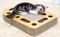 HKM-6221373 Cat Scratch Board with Ball - 50.5 x 30.5 x 6 cm, Durable Corrugated Design