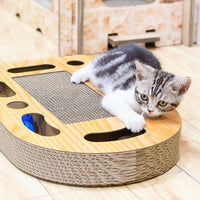 HKM-6221373 Cat Scratch Board with Ball - 50.5 x 30.5 x 6 cm, Durable Corrugated Design