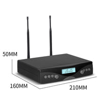 HKM-622227 Dual Wireless Professional Microphone System with FM Modulation and Dual Channels