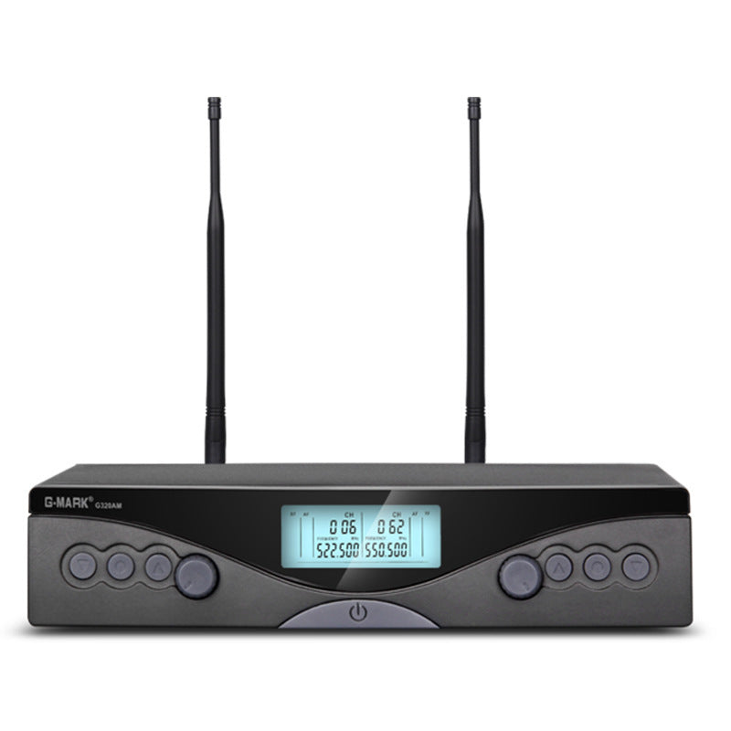 HKM-622227 Dual Wireless Professional Microphone System with FM Modulation and Dual Channels